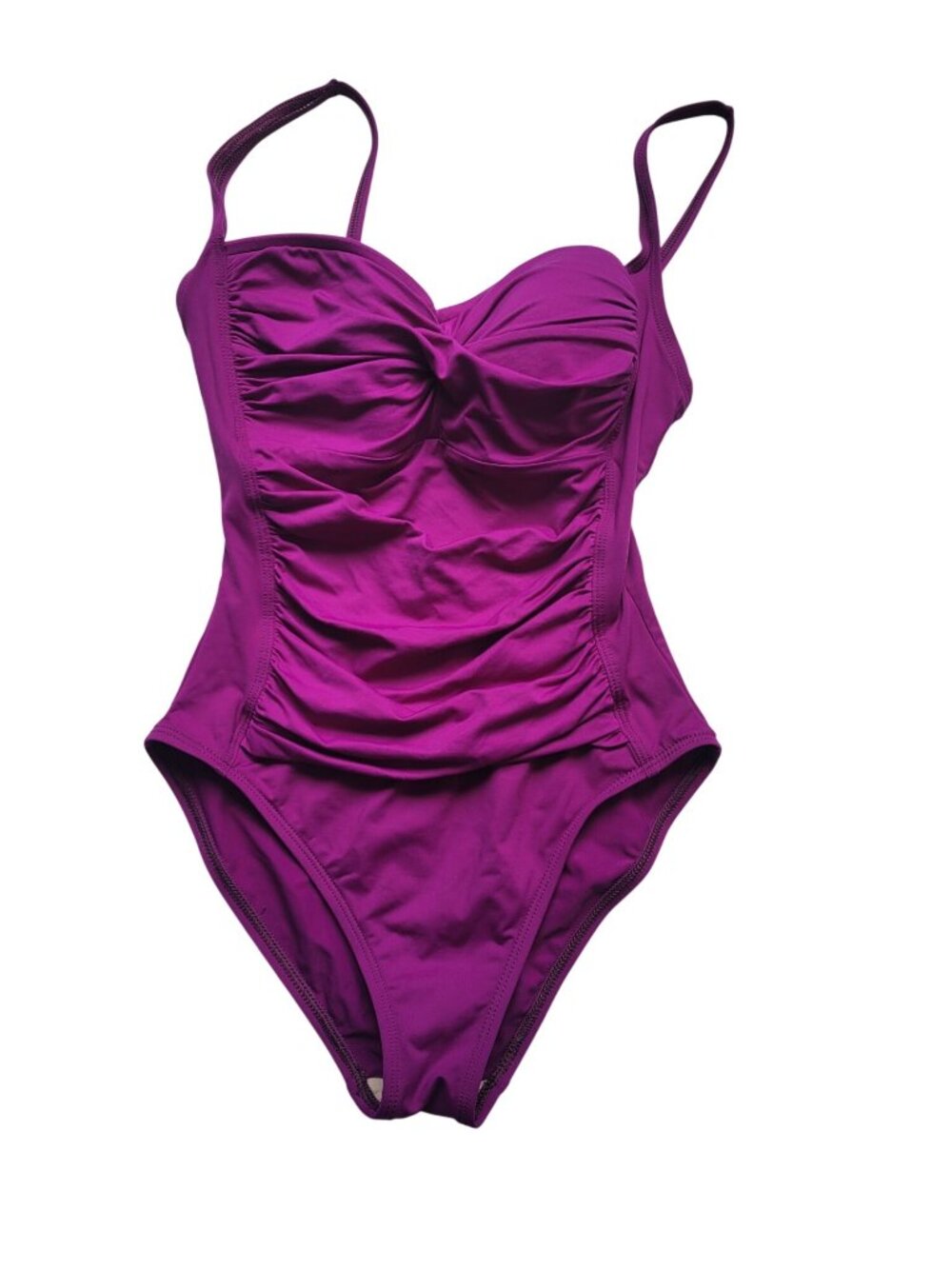 La Blanca by Rod Beattie 1 Piece Bright Pink Swimsuit Womens Size 6 Tall Beach - Picture 2 of 12